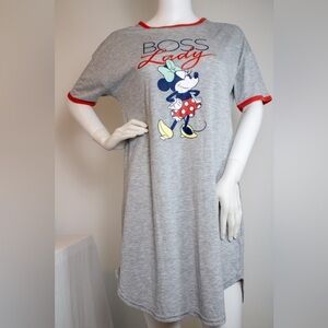 DISNEY Vintage Minnie Mouse Graphic Adult Short Sleeve Sleepwear Shirt Small